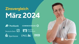 Bauzinsen März 2024 Aktuelle Konditionen amp Zinsen im Vergleich Analyse  Prognose [upl. by Aihseya]