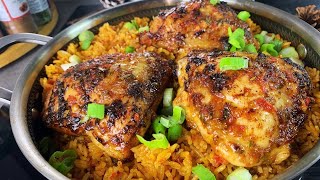 Une idée de repas de noelune recette super simple et delicieuse de POULET au four et riz JOLLOF [upl. by Osmund]