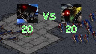 20 High Templars vs 20 Defilers  Unused weapons  Starcraft battles [upl. by Yrol]