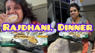 travelvlog rajdhani rajdhaniexpress eveningsnacks dinner trainjourney foodie [upl. by Sedlik646]