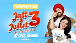 Diljit Dosanjh amp Neeru Bajwa  Jatt amp Juliet 3  Movie Promotion in Mohali [upl. by Reiser244]