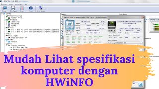 Mudah cek spesifikasi komputer dengan HWiNFO  Windows  Lihat Prosesor  Lihat RAM  Lihat Storage [upl. by Geoffry]