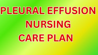 pleural effusion nursing notes  pleural effusion nursing care plan  care plan on pleural effusion [upl. by Kemble]