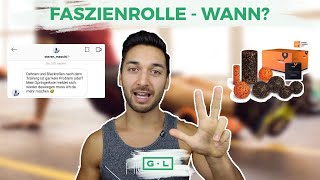 FASZIENROLLE ANWENDUNG  Wann soll man sie benutzen [upl. by Hallee261]