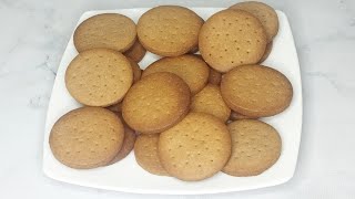 Homemade Healthy Digestive Biscuits  Whole Wheat Cookies  No OvenNo EggNo Butter Atta Biscuit [upl. by Dall]