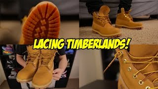 HOW TO LACE YOUR TIMBERLAND BOOTS [upl. by Collbaith]