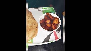 Masala Paneer Dry With Paratha 😋😍 shorts paneermasala paratha masalapaneer paneer ytshorts [upl. by Yerffej]