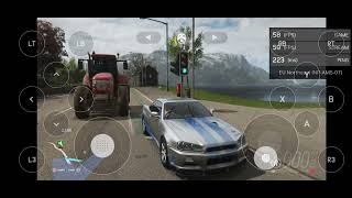 Geforce Now Gameplay on Mobile Nissan Skyline R34 GTR on Forza Horizon 4 [upl. by Avruch]