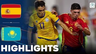 Spain vs Kazakhstan  What a Game  Highlights  U21 Euro Qualification 10102024 [upl. by Amandi958]