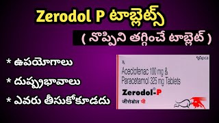 Zerodol P Tablet Uses and Side Effects in Telugu [upl. by Ruddy]