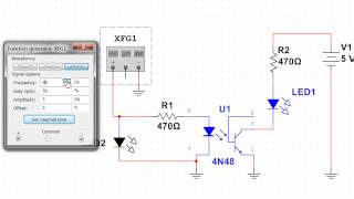 Opto Coupler Circuit Simulation [upl. by Aileve700]