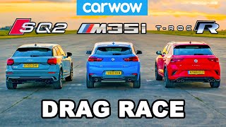 BMW v Audi v VW  HOT HATCH in disguise DRAG RACE [upl. by Diandra]