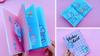 DIY Stickers Book Idea  How to make Sticker Book no glue no Stapler  how to save your stickers [upl. by Dreyer]