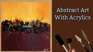 Easy Way to Paint Abstract with Acrylics [upl. by Beatrix120]