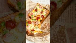 🔥Toast Pizza 🍞🍕🍅No Oven Essential  Delicious and Easy cooking stopmotion toast pizza [upl. by Ytinirt]