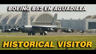 Historic Moment B52 Visits Aguadilla Puerto Rico Air Base [upl. by Nykal]