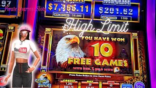 HIGH LIMIT Slot Eagle Bucks by Ainsworth HIGH STAKES Room at Lakecrest Casino And Hotel [upl. by Mcgannon]