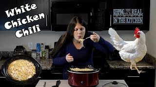 Crock Pot White Chicken Chili Recipe Episode 92 [upl. by Torruella21]