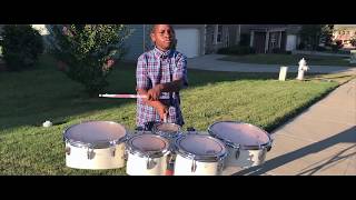 BYOS 10 Year Old Drum Line Tenor Drum Solo Darius Riles quotMixtapequot shot with iphone7 [upl. by Tenaj]