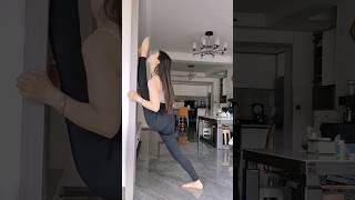 legs stretching with wall🧡💚motivation yogaposes yoga weightloss exerciseshort viral [upl. by Niarda]