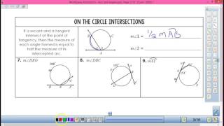 Intersecting Chords secants and tangents [upl. by Klepac]