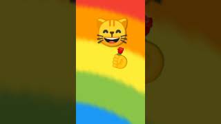 Cat In rainbow flag with rose and HAPPY  Like subscribe rainbowrainbow rainbowlove funny [upl. by Yelats917]