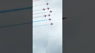 The Red Arrows at RIAT 2024 amazing aviation aircraft airshow [upl. by Auqined]