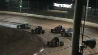 huge crash at carrick speedway last night wingless sprintcar heat 2 part 1 [upl. by Karol]