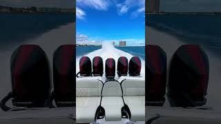 Almost an 80 mph pull on the 2023 NorTech 500 sport ￼boatlife powerboat centerconsole [upl. by Avenej]