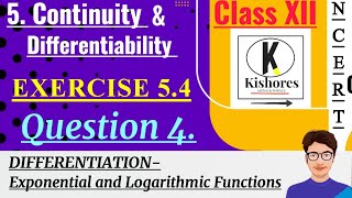 Class 12 Maths Exercise 54 Q4  differentiation [upl. by Euphemia]