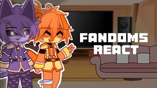 Fandoms react to each other  16  poppy playtime chapter 3  GCRV discontinued [upl. by Tuesday488]