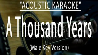 A thousand years  Male key version Acoustic karaoke [upl. by Betsey249]