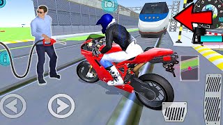 Super BIKE VS Bullet Train  3d driving class game video  bike vs train game  bike race  game [upl. by Anadroj]