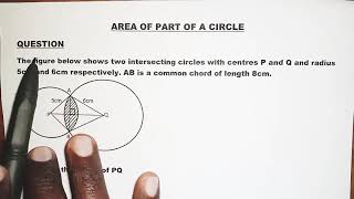 Area of part of a circle  form 2 [upl. by Skillern653]