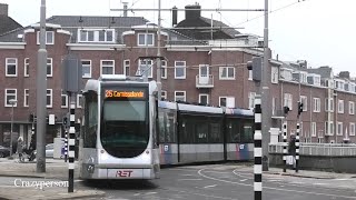 RET Tram 25 op Groene Hilledijk Rotterdam Sandelingplein [upl. by Tacita]