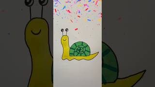 How to draw a snail easy  Step by step Drawing for kids 🐌 [upl. by Ahtnamas]