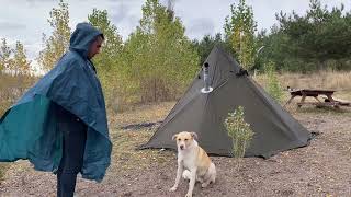 EXTREME 40° Solo Camping 4 Days  Snowstorm amp Winter Camping Hot Tent  Alone with My Dog in Forest [upl. by Annoet]