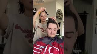 barber haircuttingsound barbershop clippercut haircut cleancut hairstyle shaving fadecut [upl. by Farrica]