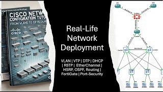 Configuring Cisco  VTP  OSPF  DHCP  Fortigate  RSTP  EtherChannel Core Switch Core Router ISP [upl. by Helena]