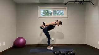 Nov 22  WO 9  31min ChestTriceps Back amp Biceps 21 None Equip St ball amp dumbbells [upl. by Christabelle]