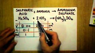 Y12 Titration Finding the concentration of NH3  Calculation Part 2 of 2 [upl. by Cissy]