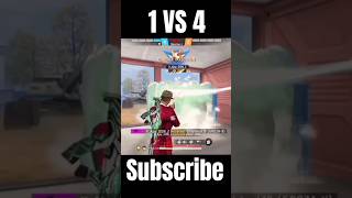 1 vs 4 Free Fire Video shorts short freefire video gameplay games gaming game gamer comedy [upl. by Alyak]