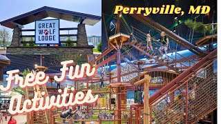 Free Activities amp Food Tour  Great Wolf Lodge Resort  Perryville Maryland  What to Eat [upl. by Nirehs]