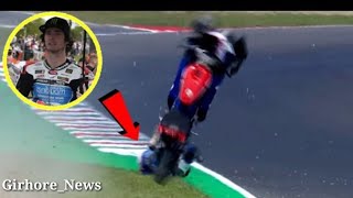 quotRORY SKINNERS HORRIFIC CRASH BSB Oulton Park WarmUp Ends in Terrifying Accident Rider Rushed [upl. by Aicnelav]