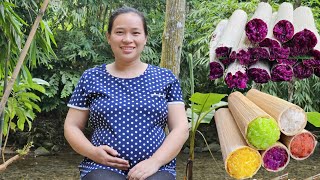 6 Months Pregnant Mother How to Make Delicious Colorful Bamboo Rice  Ly Thi Ca [upl. by Sibby]