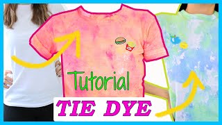 Cómo hacer TIE DYE 👕 con PINTURA ACRÍLICA 🌟🥻 [upl. by Earised391]