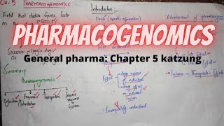 Pharmacogenomics UrduHindikatzung pharmacology chapter 5 lecturespharmacologypharmaaiimsmbbs [upl. by Allimak]