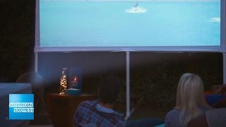 DIY Outdoor Movie Screen  Epic Everyday  American Express [upl. by Htrow860]