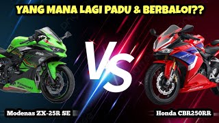 Modenas ZX25R SE VS Honda CBR250RR  QUICK COMPARISON  TOP SPEED  GPS [upl. by Gaby18]