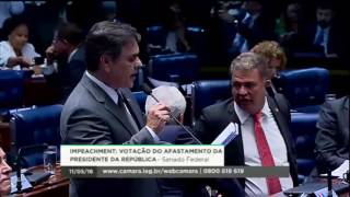 Sessão de votação do impeachment no Plenário do Senado admissibilidade  manhã [upl. by Ern]